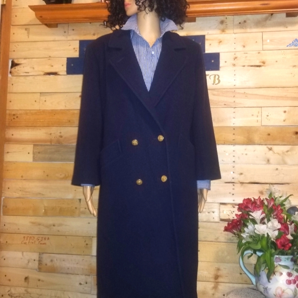 Noble Fashions vintage double breasted wool trench coat
